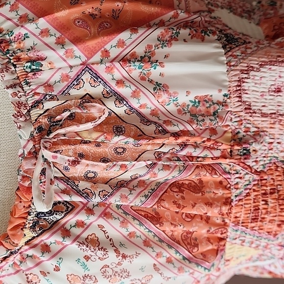 No Boundaries - Patchwork Vibes Dress, Shark Bite / Handkerchief Hem​​​​…​ - Picture 3 of 13